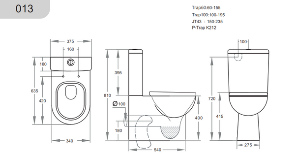 Rio - Box Rim Toilet Suite [19-KDK013]