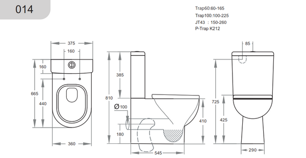 Mercury - Box Rim Toilet Suite [19-KDK014]