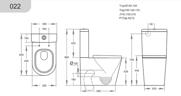 Avis - Rimless Toilet Suite [19-KDK022]