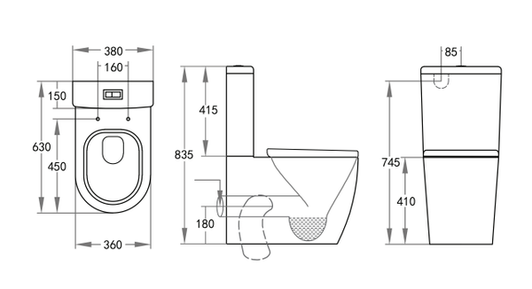 Veda - Tornado Flush Toilet [19-KDK025]