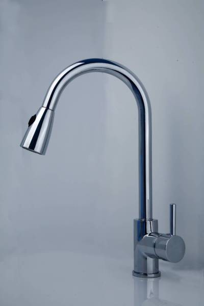 Round Pull Out Kitchen Mixer Chrome [21-KPT640]