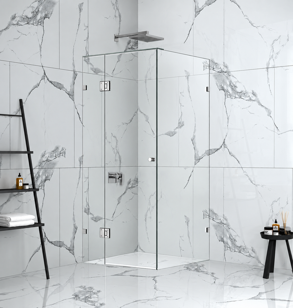 Height 2100mm P(C) Fully Frameless Hinge & Door Panel Pivot Door Shower Screen - FRONT PANEL [25-W21-H+D]