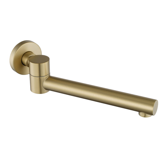 LUCID PIN - Round Black Bathtub / Basin Swivel Wall Spout [42-0004.BS / 42-1557]