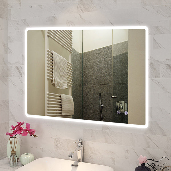 Rectangular Curved Rim LED Mirror 900/1200/1500mm [42-T-YB / 42-2239]
