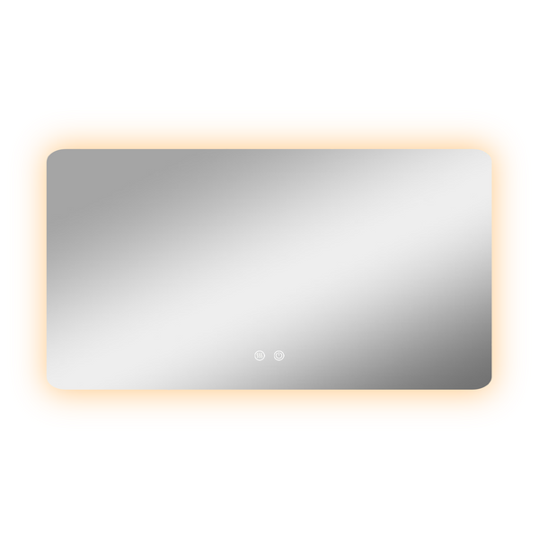 Rectangular Frameless Round Corner LED Mirror 900/1200/1500mm [44-LED-7090/12080/15080]