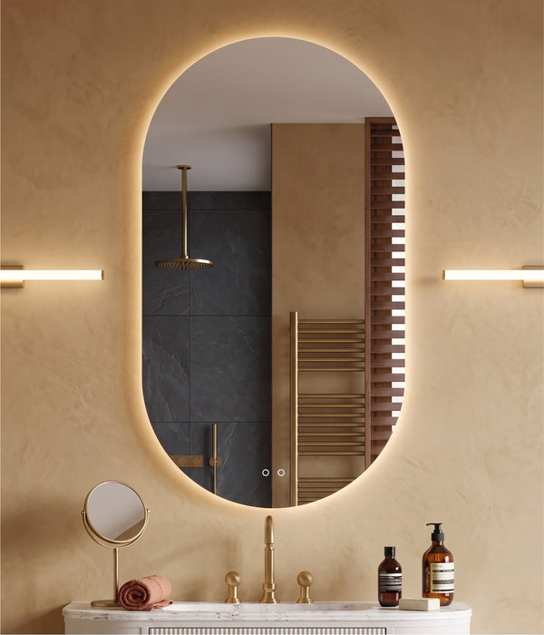 Oval Frameless LED Mirror 450x900/600x1000mm [15-MIR-4590-OV / 15-2215]