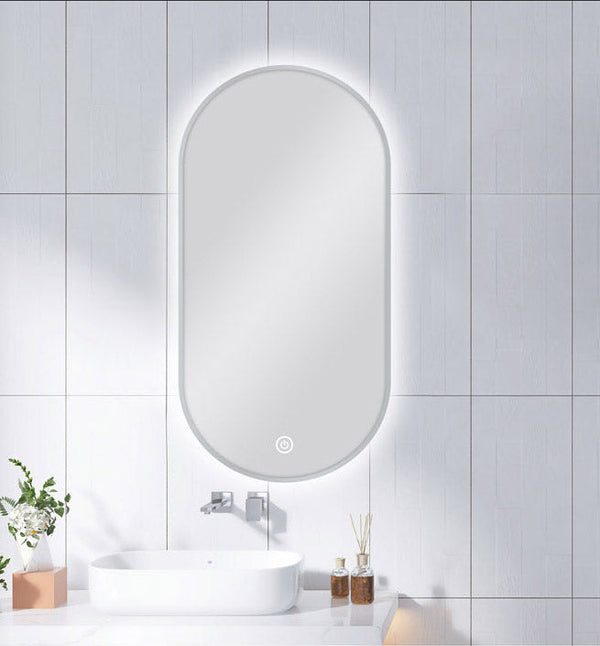 450x900mm Pill Shape Backlit LED Mirror [42-MS-RW4590 / 42-2241]