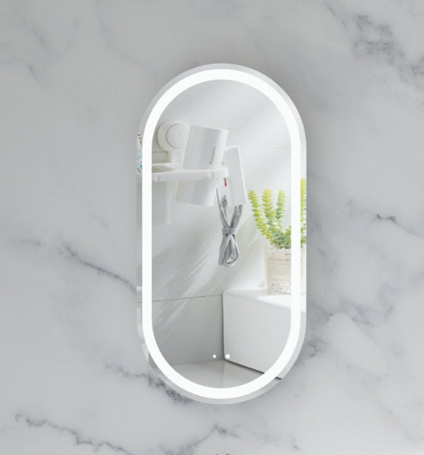 Carysil Noble - LED Oval Shaving Cabinet 450x900x150mm [42-C-4590OS-L / 42-2224]