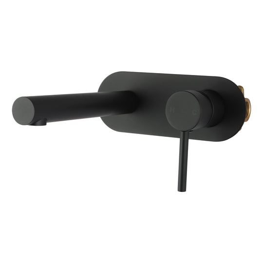 Lucid Pin - Round Bathtub/Basin Wall Mixer With Spout [42-0143-2-EX.BM]