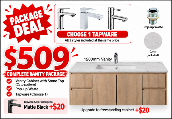 SALE - Complete Oak Vanity Package [44-VP-Oak / 44-2288]