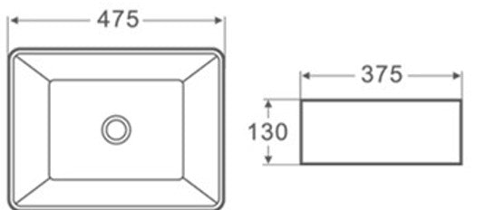 Above Count Basin With Taphole 480x375x135mm [19-PA4737(TH)]