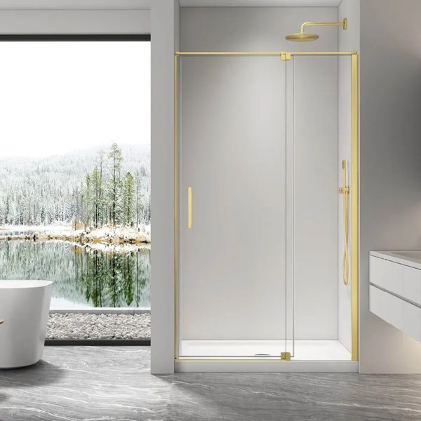 Height 2000mm Profile Semi Frameless Pivot Door Shower Screen - FRONT PANEL [26-PRS / 26-2204]