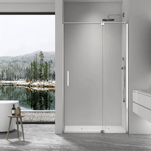 Height 2000mm Profile Semi Frameless Pivot Door Shower Screen - FRONT PANEL [26-PRS / 26-2204]