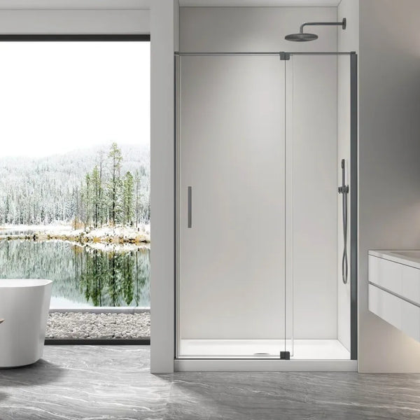 Height 2000mm Profile Semi Frameless Pivot Door Shower Screen - FRONT PANEL [26-PRS / 26-2204]