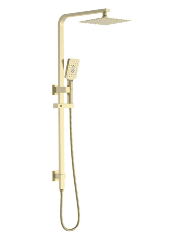Square Shower Rail with Top Shower Head and Handheld Shower [15-SHW-ST701]