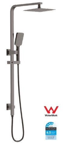 Square Shower Rail with Top Shower Head and Handheld Shower [15-SHW-ST701]