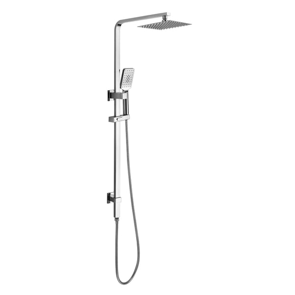 Square Shower Rail with Top Shower Head and Handheld Shower [15-SHW-ST701]
