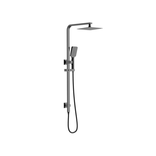 Square Shower Rail with Top Shower Head and Handheld Shower [15-SHW-ST701]