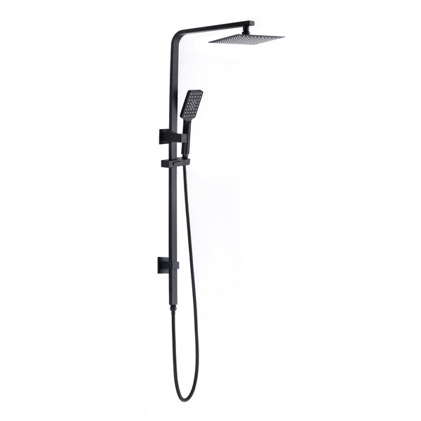 Square Shower Rail with Top Shower Head and Handheld Shower [15-SHW-ST701]