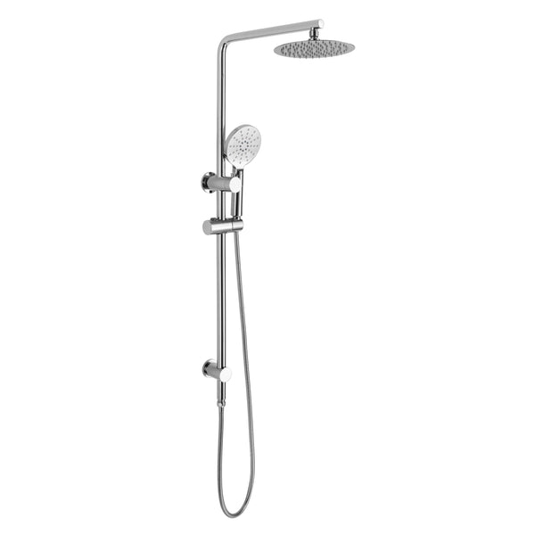 Round Shower Rail with Top Shower Head and Handheld Shower [15-SHW-ST801]
