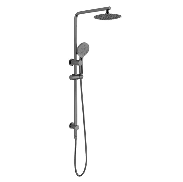 Round Shower Rail with Top Shower Head and Handheld Shower [15-SHW-ST801]
