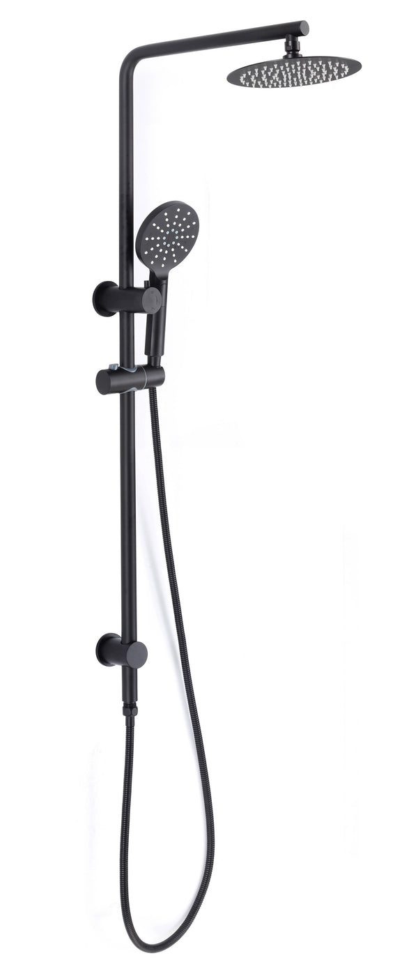 Round Shower Rail with Top Shower Head and Handheld Shower [15-SHW-ST801]