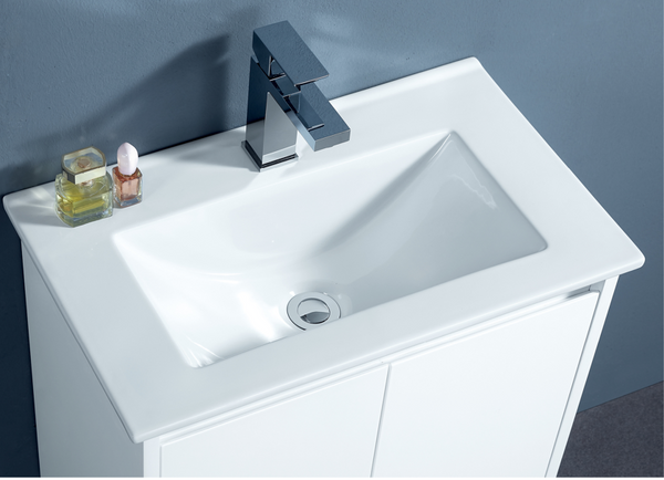 Sierra - MATTE White Slim 360mm Width Freestanding Vanity 600-900mm [20-SK32-WM]