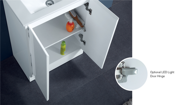 Sierra - MATTE White Slim 360mm Width Freestanding Vanity 600-900mm [20-SK32-WM]