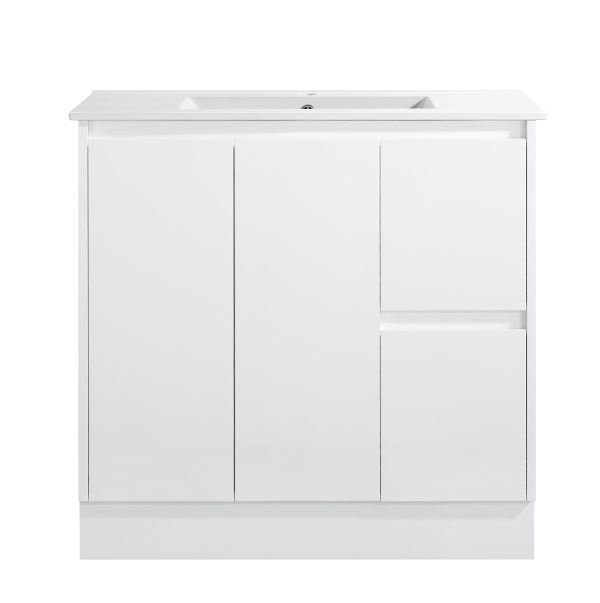 Sierra - MATTE White Slim 360mm Width Freestanding Vanity 600-900mm [20-SK32-WM]