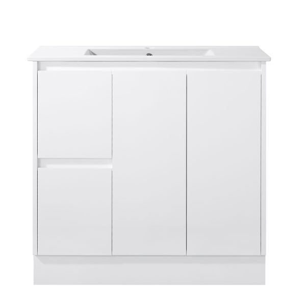 Sierra - GLOSS White Slim 360mm Width Freestanding Vanity 600-900mm [20-SK32-W / 20-2018]