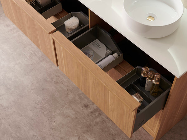 Noma - Rosewood Fluted Fresstanding Vanity 900-1500mm [20-SK70-A6]