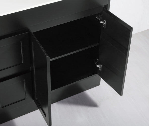 Quinn - Matte Black Hamptons Style Freestanding Vanity 600-1800mm [20-SK76-WBM]