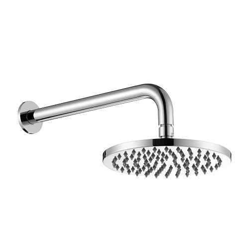 Round Wall Mounted 30mm Shower Arm with 200mm Shower Head [12-GH-2001]