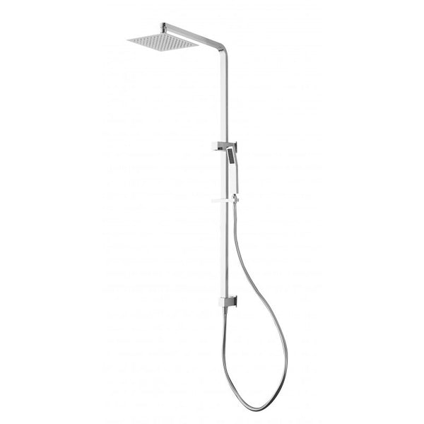 Dual Hand and Rain Shower on Rail Cube Square Brass Chrome [20-JWS-238] (Discontinued)
