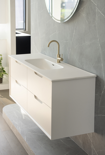 Mina - Matte White Wall Hung Vanity 600-1500mm [20-SYWH04-WM]