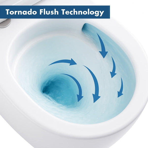 SKEWA Toilet Suite - Tornado Rimless 2 in 1 Left/Right Outlet [17- TOILET SKEWA/ 17-2202]