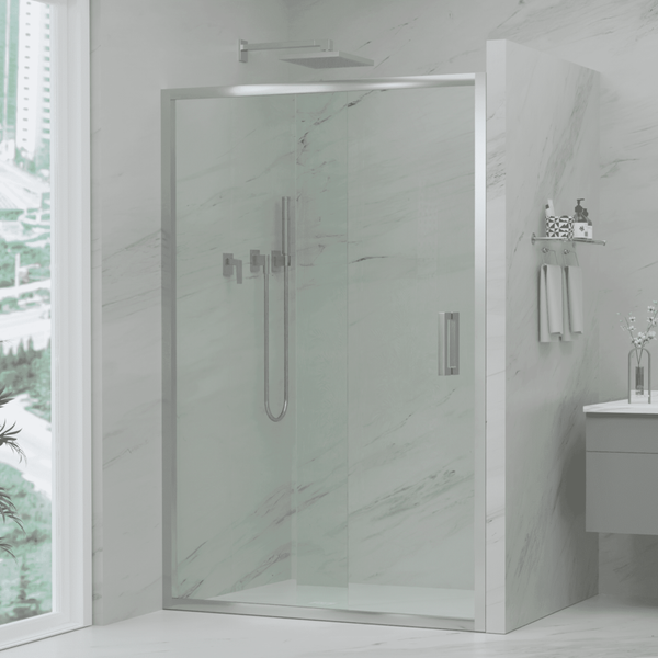 Semi-Frameless Sliding Shower Screen - FRONT PANEL [43-V6-SD]