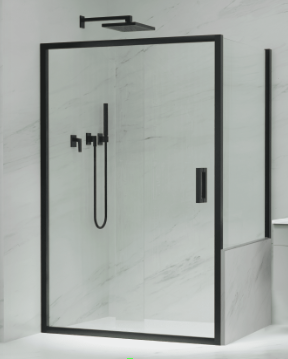 Semi-Frameless Sliding Shower Screen - CUSTOM HALF RETURN PANEL [43-V6-SD-HR-CUS]
