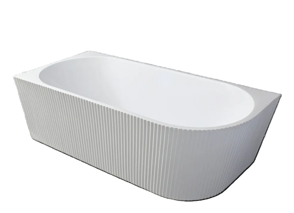 Fluted Corner 1500/1700mm No Overflow Freestanding Bathtub [15-WCBT-F-01 / 15-2209]