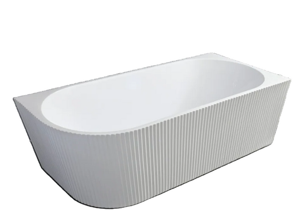 Fluted Corner 1500/1700mm No Overflow Freestanding Bathtub [15-WCBT-F-01 / 15-2209]
