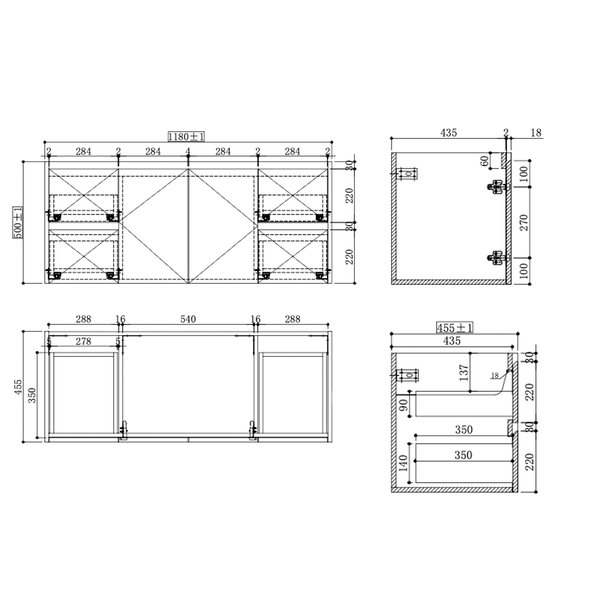 Max Oak - Wall Hung Vanity 750/900/1200mm [44-BC-WHO]