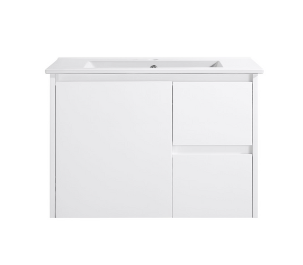 Sierra - MATTE White Slim 360mm Width Wall Hung Vanity 600-900mm [20-WH32-WM]