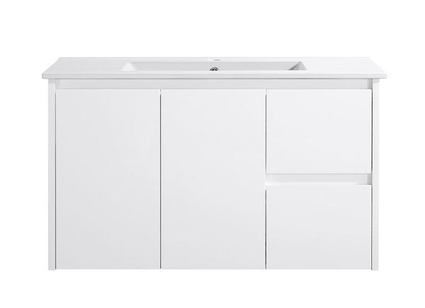 Sierra - MATTE White Slim 360mm Width Wall Hung Vanity 600-900mm [20-WH32-WM]