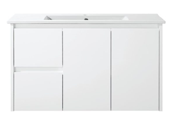 Willow - GLOSS White Wall Hung Vanity 600-1800mm [20-WH8027-W / 20-1584]