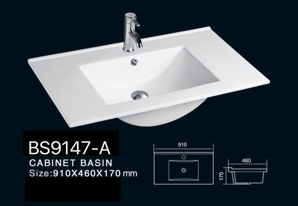 Max Vanity Ceramic Tops 750/900/1200mm [44-BS47]