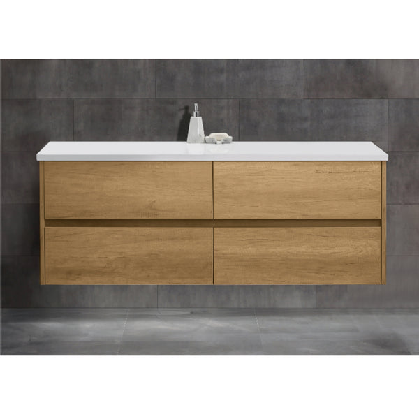 Nutro 750-1200mm Light Oak Wall Hung Vanity [17-NUTRO / 17-1624]