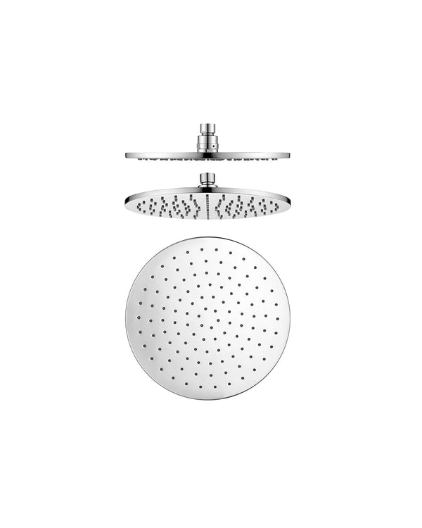 250mm Round Brass Rainfall Shower Head 15mm Thick [42-0010.SH]