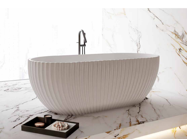 Henley - Fluted Oval Freestanding Bathtub 1500/1700mm [20-SY-991]