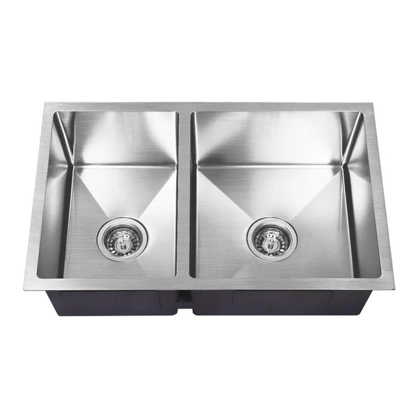 750*450*250 Handmade Stainless Steel Under/Topmount Kitchen Laundry Single Sink [44HF7545D]