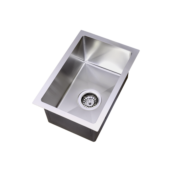 450*300*200 Handmade Stainless Steel Under/Topmount Kitchen Laundry Single Sink [44-HF3045]